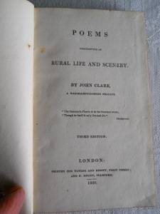 John Clare  Title page of 3rd edition of Poems