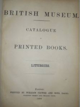 Catalogue of Liturgies
