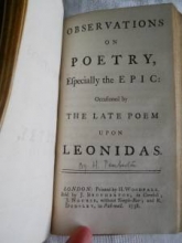 Observations On Poetry, by Henry Pemberton, 1738